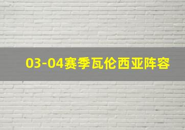 03-04赛季瓦伦西亚阵容