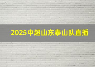2025中超山东泰山队直播