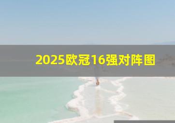 2025欧冠16强对阵图
