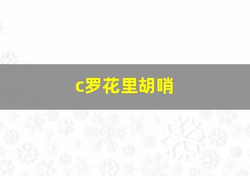 c罗花里胡哨