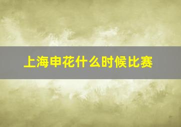 上海申花什么时候比赛