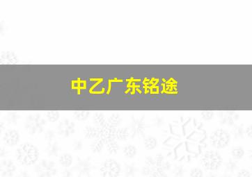 中乙广东铭途
