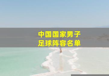 中国国家男子足球阵容名单