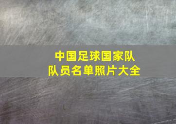 中国足球国家队队员名单照片大全