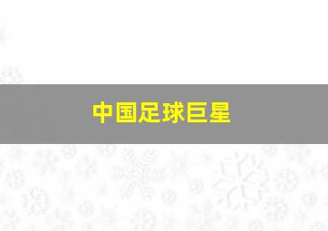 中国足球巨星