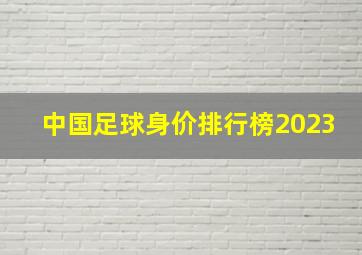 中国足球身价排行榜2023