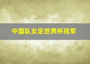 中国队女足世界杯冠军