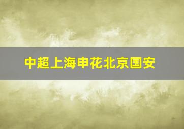 中超上海申花北京国安