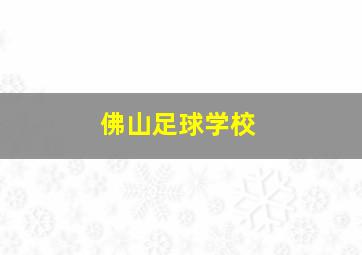 佛山足球学校
