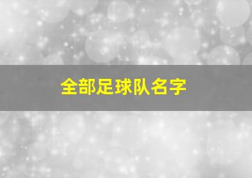 全部足球队名字