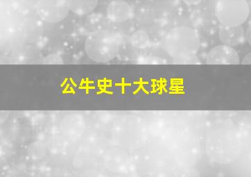 公牛史十大球星