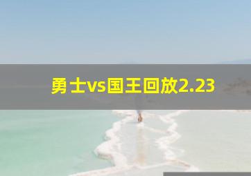 勇士vs国王回放2.23