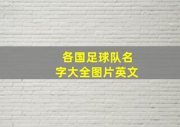 各国足球队名字大全图片英文