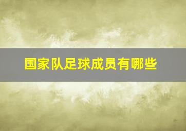 国家队足球成员有哪些