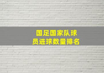 国足国家队球员进球数量排名