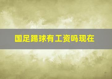 国足踢球有工资吗现在