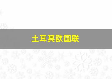 土耳其欧国联