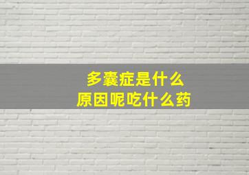 多囊症是什么原因呢吃什么药