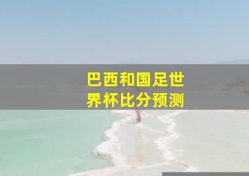 巴西和国足世界杯比分预测