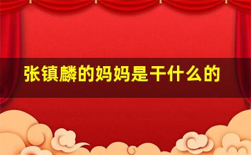 张镇麟的妈妈是干什么的