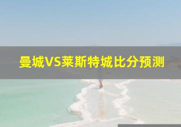 曼城VS莱斯特城比分预测