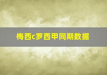 梅西c罗西甲同期数据
