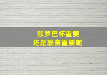 欧罗巴杯重要还是联赛重要呢