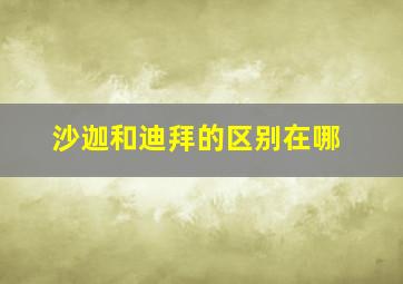 沙迦和迪拜的区别在哪