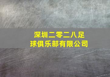 深圳二零二八足球俱乐部有限公司