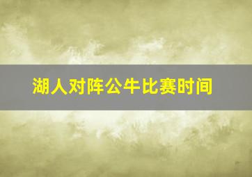 湖人对阵公牛比赛时间