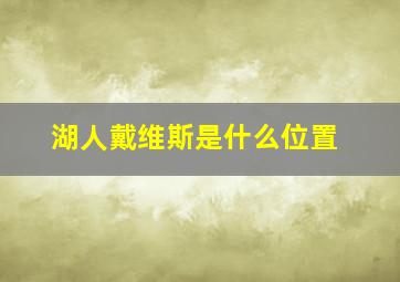 湖人戴维斯是什么位置