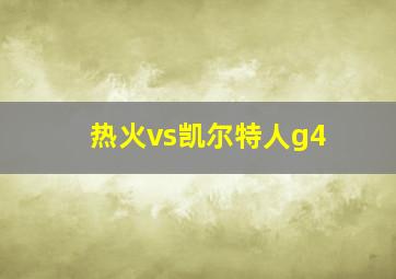 热火vs凯尔特人g4