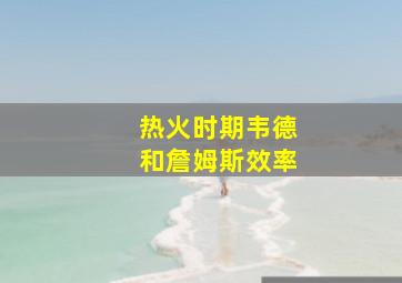 热火时期韦德和詹姆斯效率