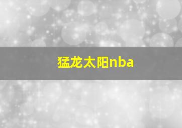 猛龙太阳nba