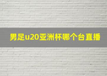 男足u20亚洲杯哪个台直播