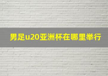 男足u20亚洲杯在哪里举行