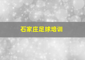 石家庄足球培训