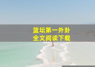 篮坛第一外卦全文阅读下载