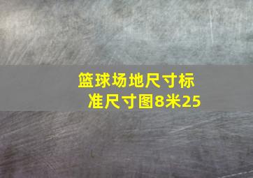篮球场地尺寸标准尺寸图8米25