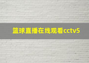 篮球直播在线观看cctv5