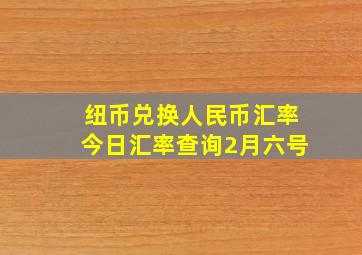 纽币兑换人民币汇率今日汇率查询2月六号