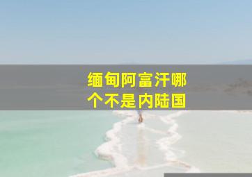 缅甸阿富汗哪个不是内陆国