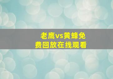 老鹰vs黄蜂免费回放在线观看