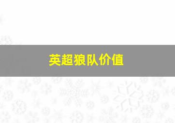 英超狼队价值