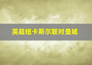 英超纽卡斯尔联对曼城
