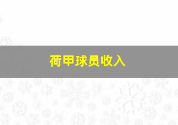 荷甲球员收入