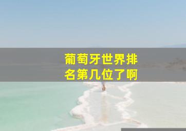 葡萄牙世界排名第几位了啊