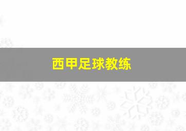 西甲足球教练