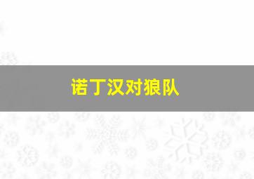 诺丁汉对狼队