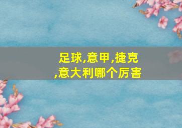 足球,意甲,捷克,意大利哪个厉害